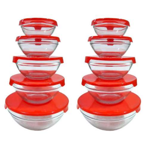 Glass Bowl Set (10-Piece)